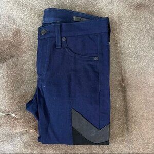 Rag & Bone Prix Paneled Leather Skinny Jeans